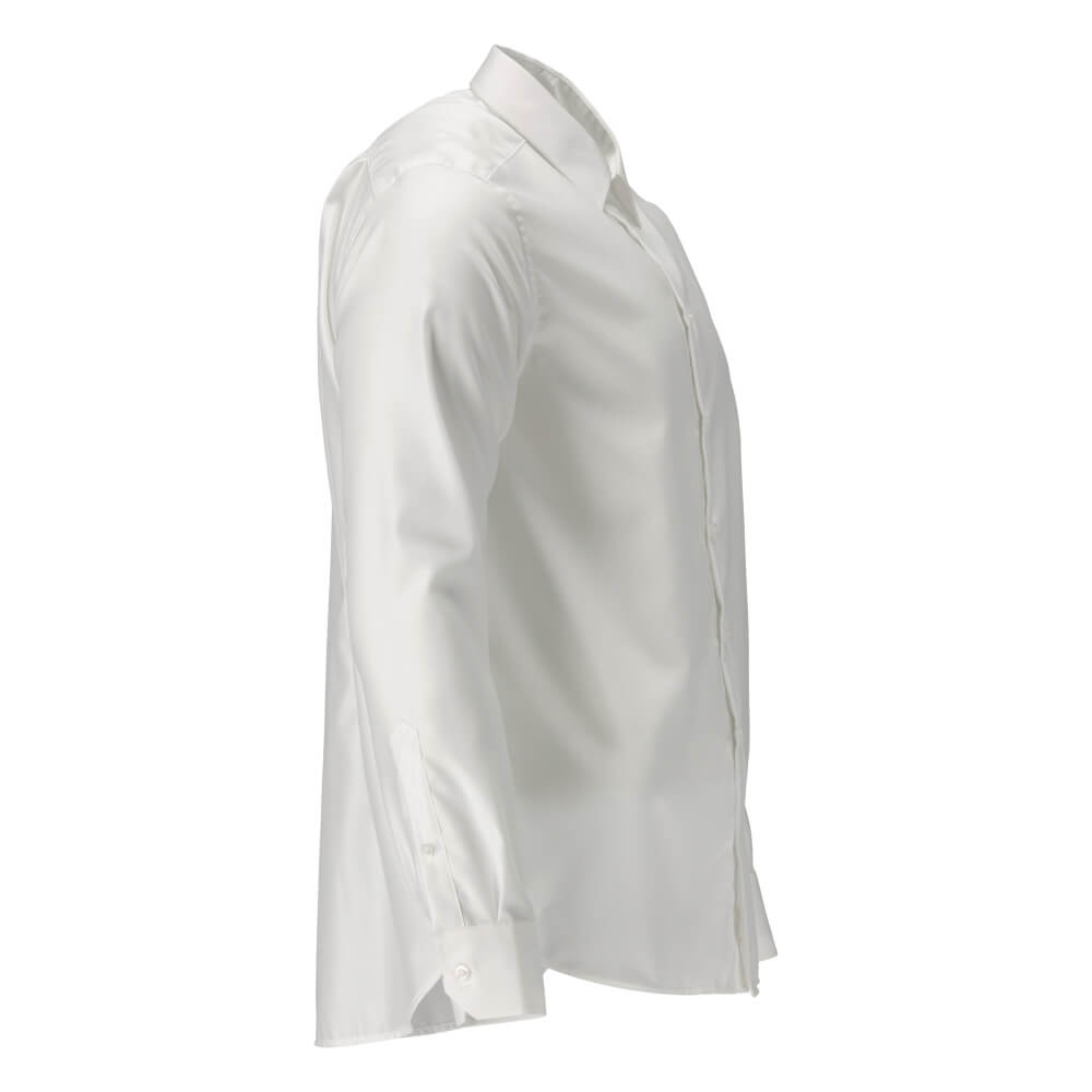 Mascot Premium 100% Cotton Easy-Iron Collared Shirt 20504-750 Left #colour_white