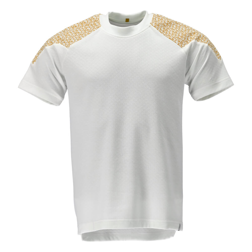 Mascot Premium Comfort Short Sleeve T-Shirt 20082-933 Front #colour_white-curry-gold