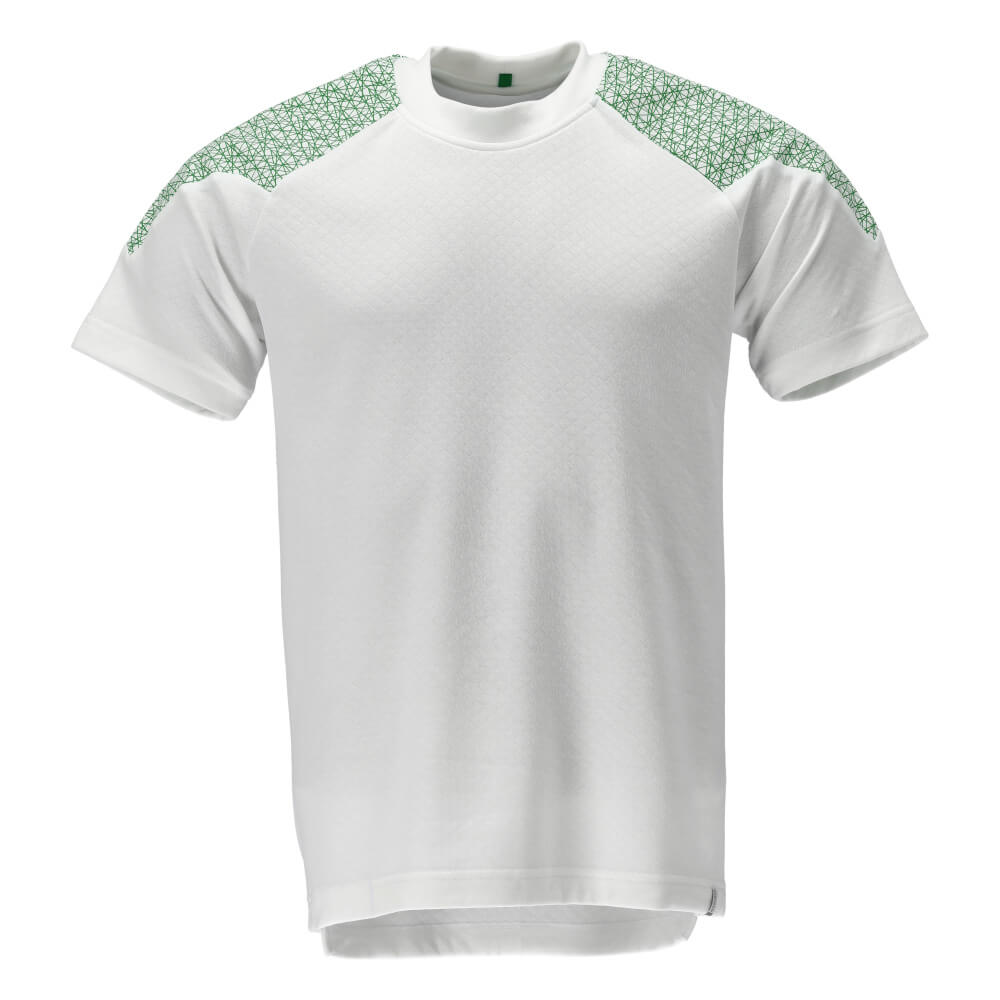 Mascot Premium Comfort Short Sleeve T-Shirt 20082-933 Front #colour_white-grass-green