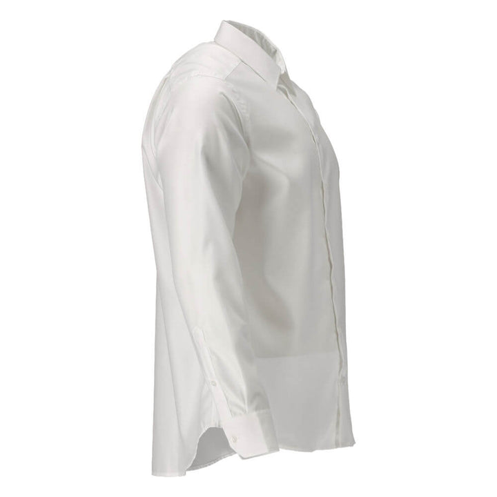 Mascot Premium Cotton Easy Iron Collared Shirt 21404-750 Left #colour_white