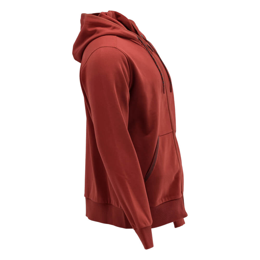 Mascot Premium Durable and Comfortable Hoodie with Zipper 22486-378 Left #colour_autumn-red