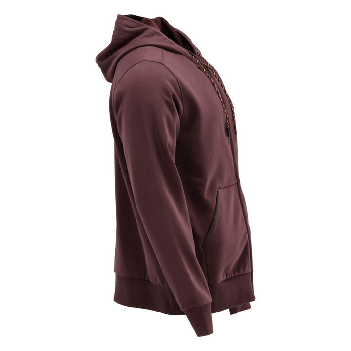 Mascot Premium Durable and Comfortable Hoodie with Zipper 22486-378 Left #colour_bordeaux-red