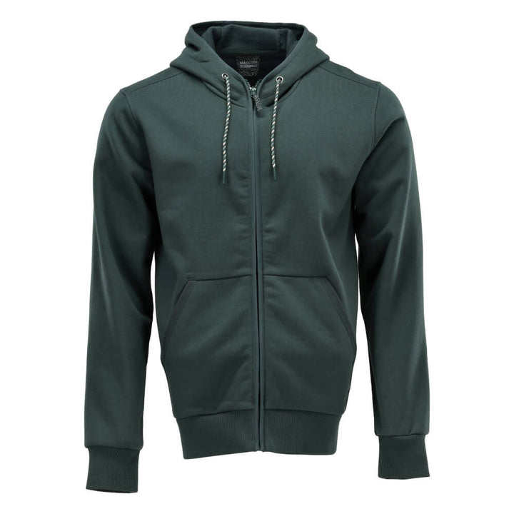 Mascot Premium Durable and Comfortable Hoodie with Zipper 22486-378 Front #colour_forest-green