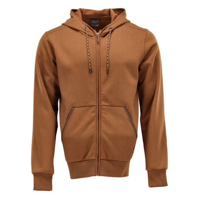 Mascot Premium Durable and Comfortable Hoodie with Zipper 22486-378 Front #colour_nut-brown