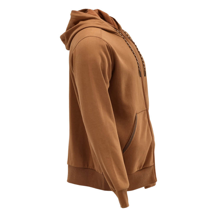 Mascot Premium Durable and Comfortable Hoodie with Zipper 22486-378 Left #colour_nut-brown