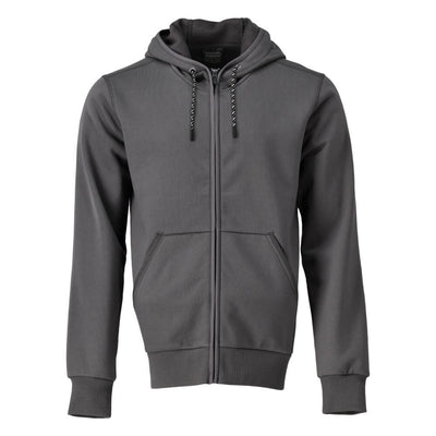 Mascot Premium Durable and Comfortable Hoodie with Zipper 22486-378 Front #colour_stone-grey