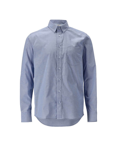 Mascot Premium Easy-Iron Button-Down Oxford Shirt 20404-745 Front #colour_light-blue