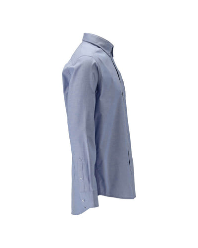 Mascot Premium Easy-Iron Button-Down Oxford Shirt 20404-745 Left #colour_light-blue