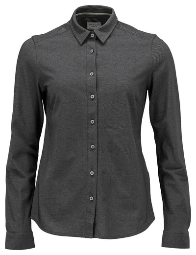 Mascot Premium Easy-Iron Casual Stretch Shirt 20114-741 Front #colour_darkanthracite-grey-light-grey-flecked