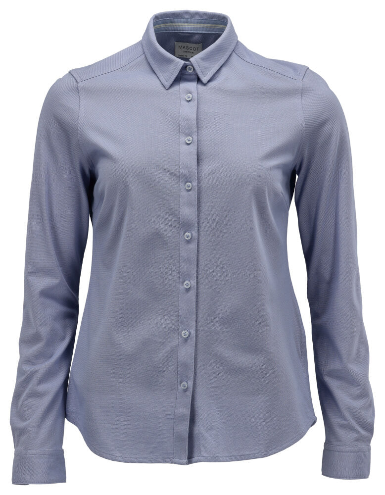 Mascot Premium Easy-Iron Casual Stretch Shirt 20114-741 Front #colour_light-blue