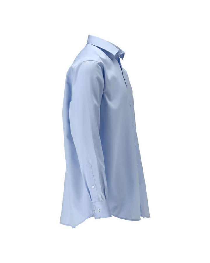 Mascot Premium Pure Cotton Easy Iron Collared Shirt 21204-750 Left #colour_light-blue