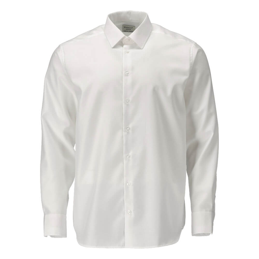 Mascot Premium Pure Cotton Easy Iron Collared Shirt 21204-750 Front #colour_white