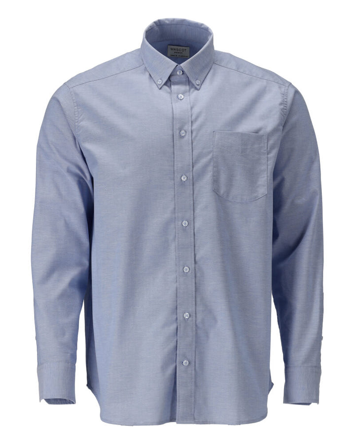 Mascot Premium Stretch Buttoned Down Collar Shirt 21004-745 Front #colour_light-blue