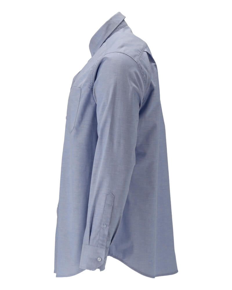 Mascot Premium Stretch Buttoned Down Collar Shirt 21004-745 Right #colour_light-blue