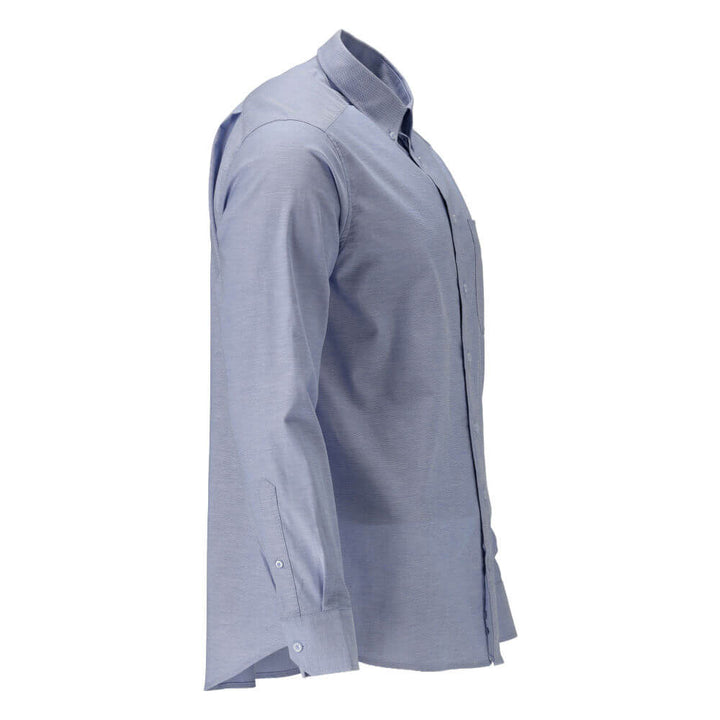 Mascot Premium Stretch Easy Iron Buttoned-Down Collar Shirt 21104-745 Left #colour_light-blue