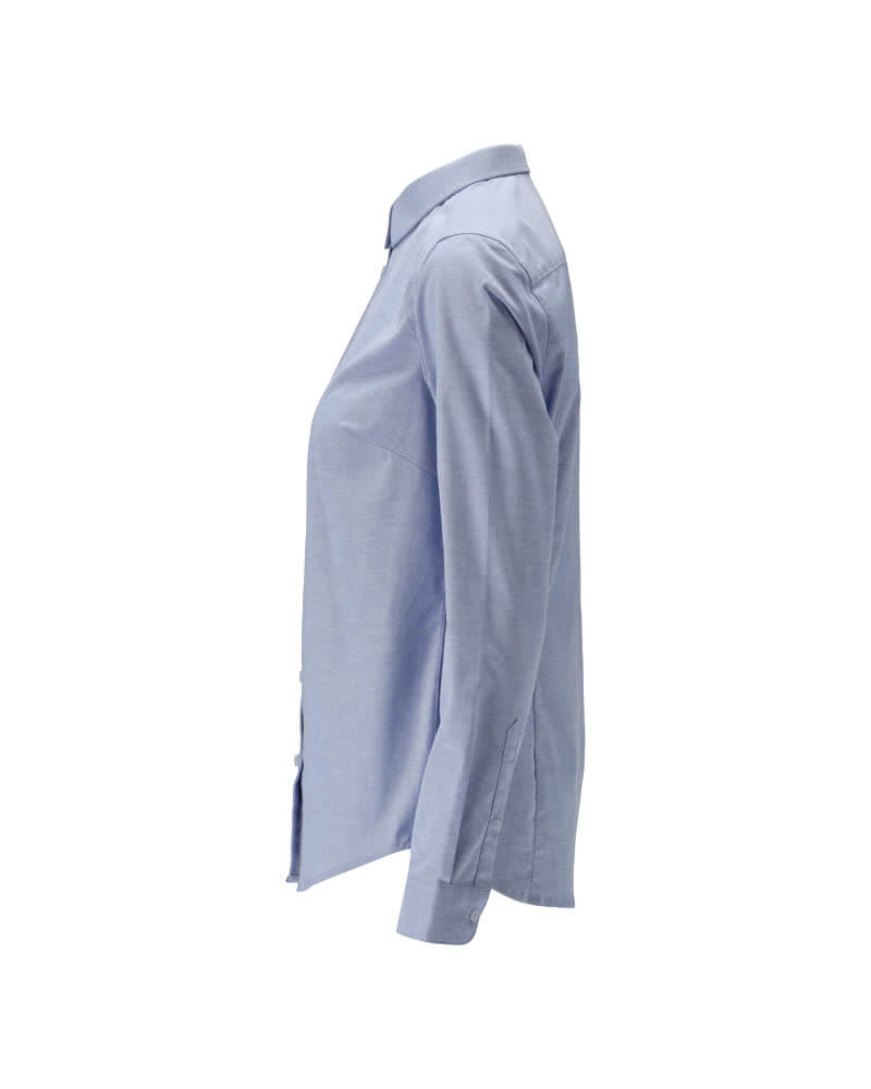 Mascot Premium Stretch Easy Iron Oxford Shirt 21014-745 Right #colour_light-blue