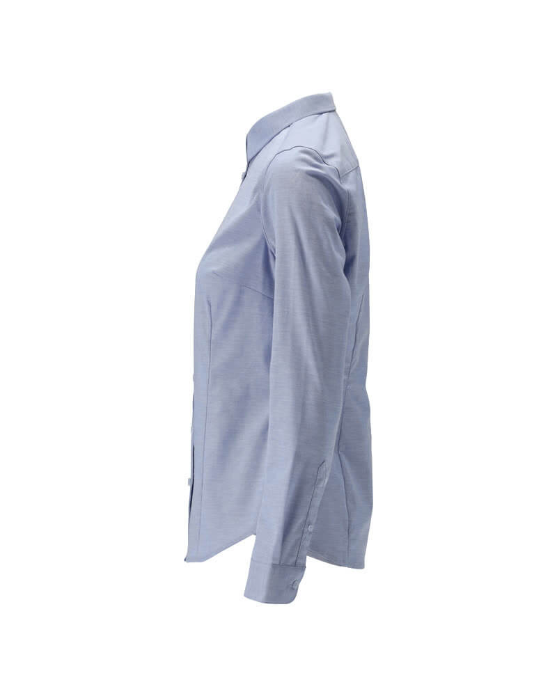 Mascot Premium Stretch Easy Iron Oxford Shirt 21114-745 Right #colour_light-blue