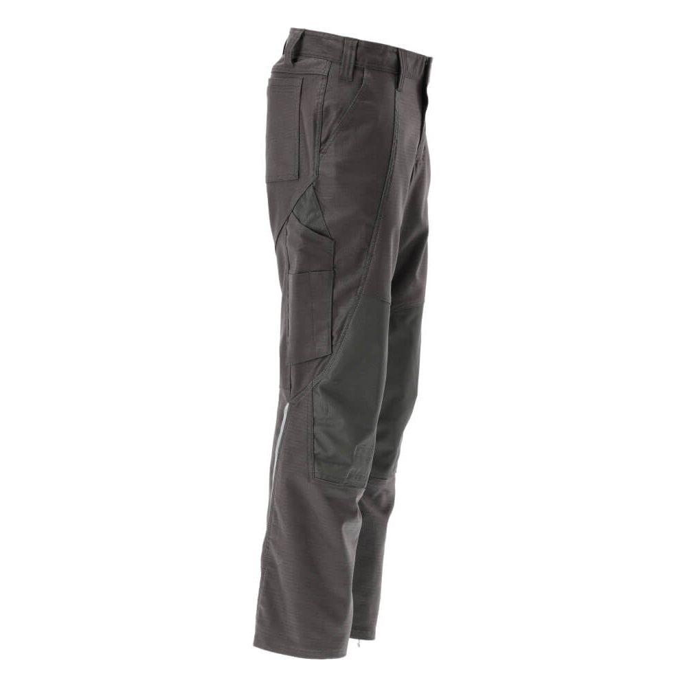 Mascot Ripstop Trousers with Kneepad Pockets 20979-459 Left #colour_dark-anthracite-grey