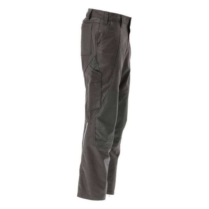 Mascot Ripstop Trousers with Kneepad Pockets 20979-459 Left #colour_dark-anthracite-grey