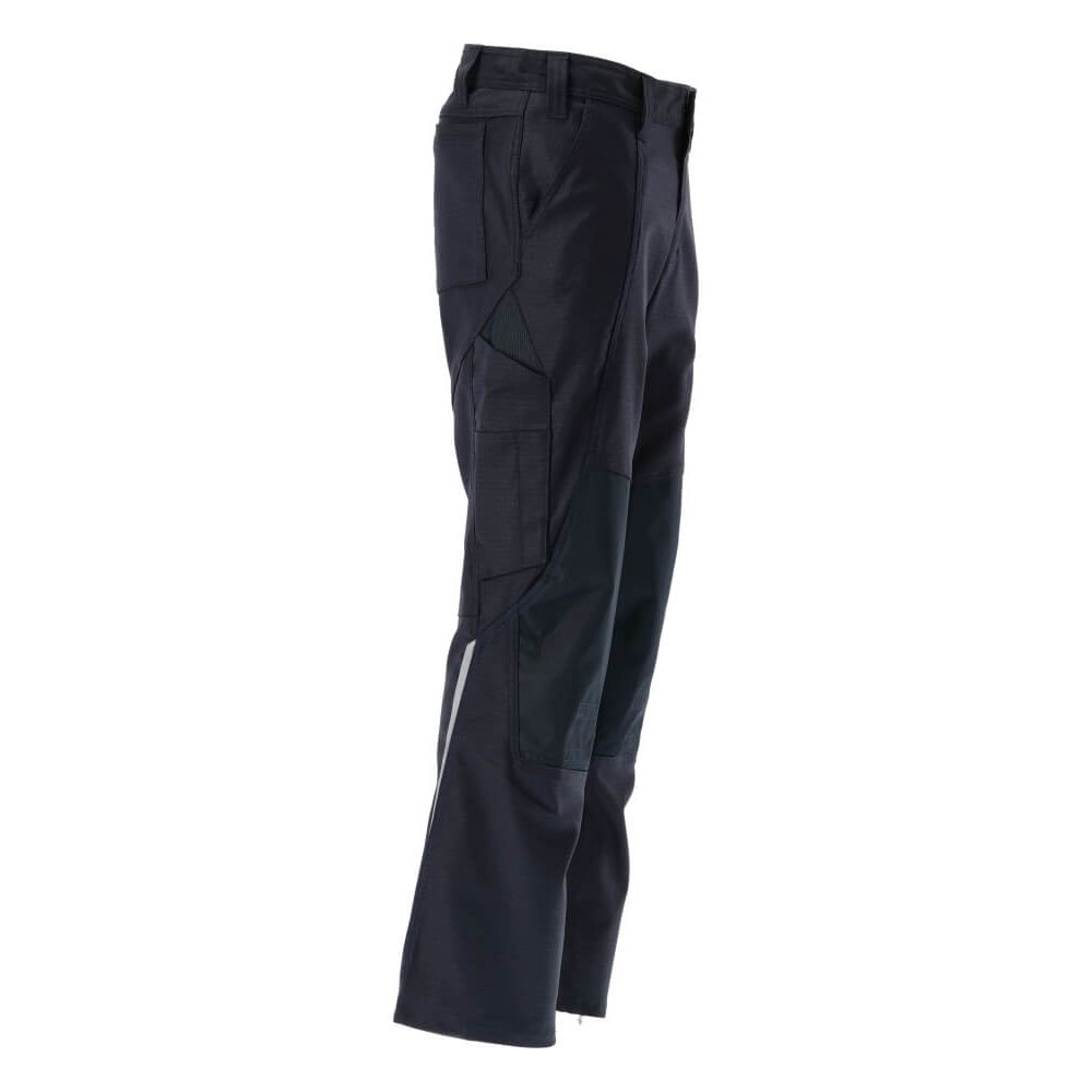 Mascot Ripstop Trousers with Kneepad Pockets 20979-459 Left #colour_dark-navy-blue