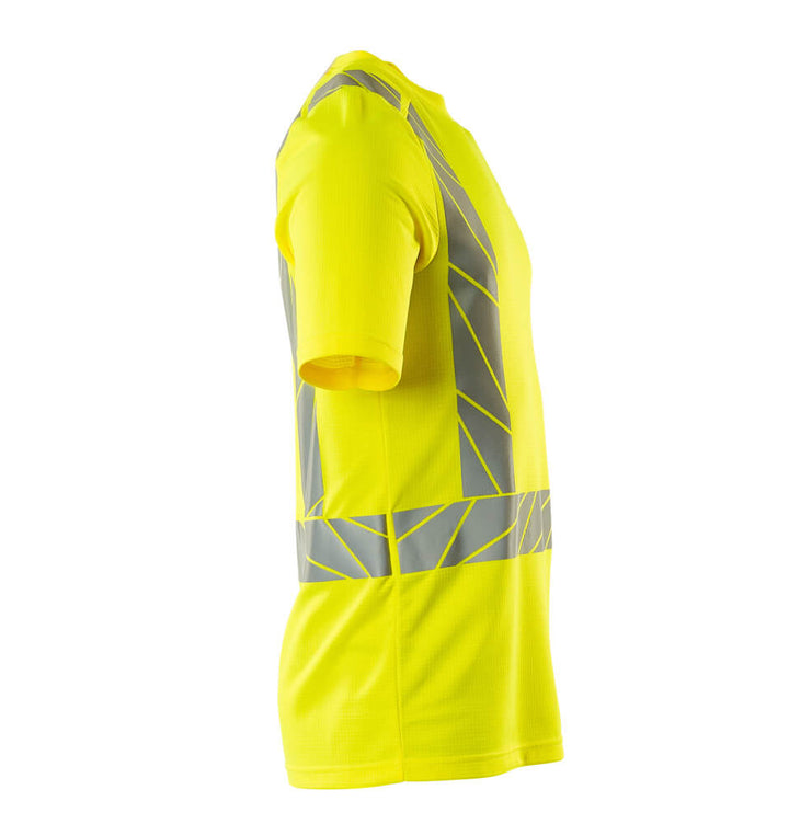 Mascot Slim Fit Stretch Hi Vis T-Shirt 22182-771 Left #colour_hi-vis-yellow