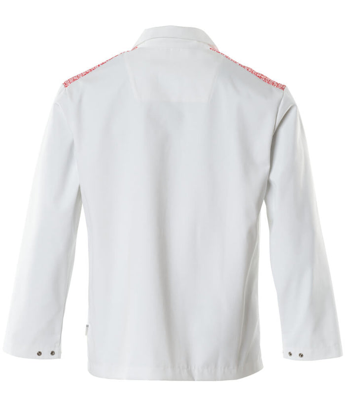 Mascot Smock 20252-442 Rear #colour_white-traffic-red