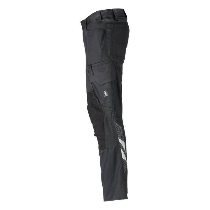Mascot Stretch Trousers with Kneepad Pockets 20679-439 Right #colour_black