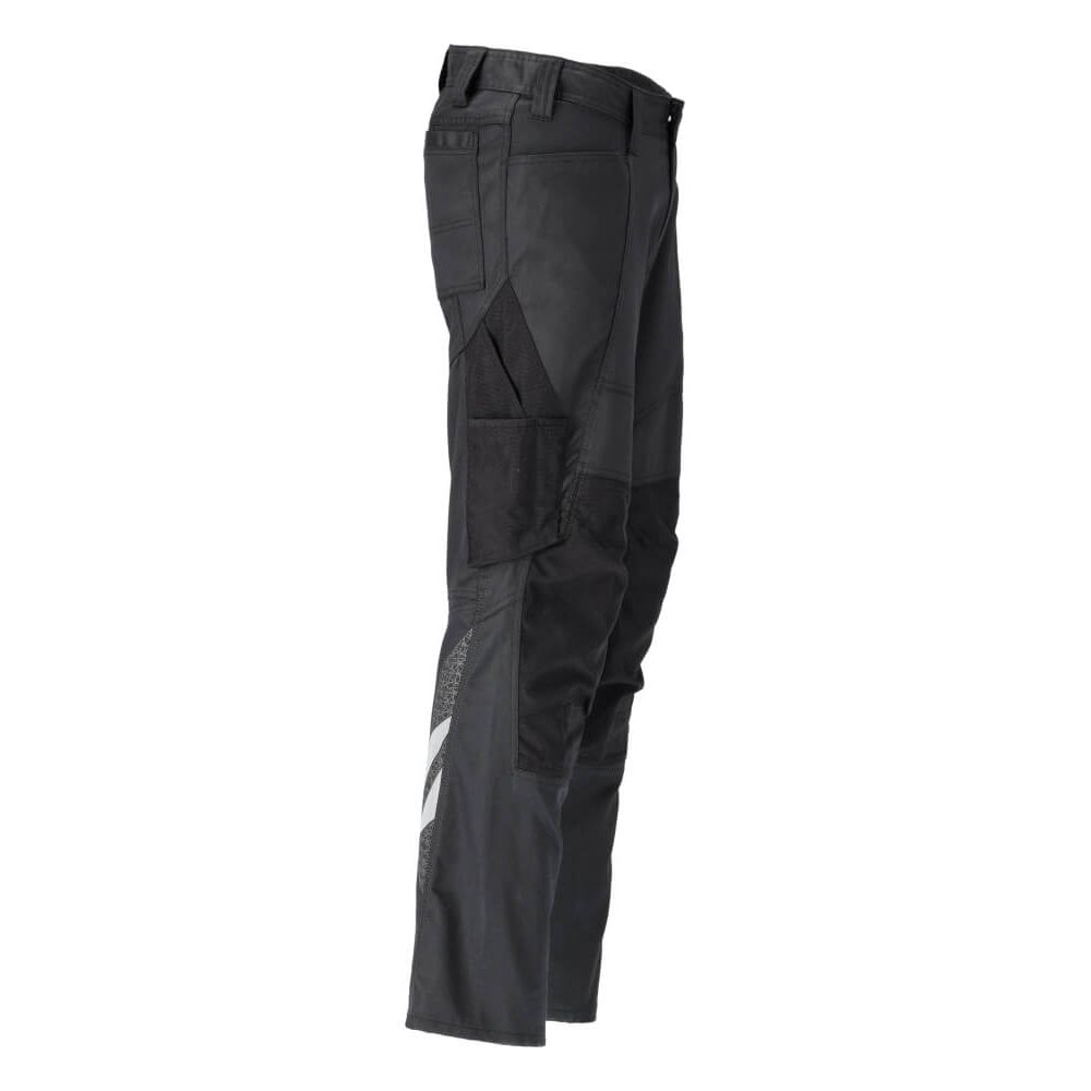 Mascot Stretch Trousers with Kneepad Pockets 20679-439 Left #colour_black