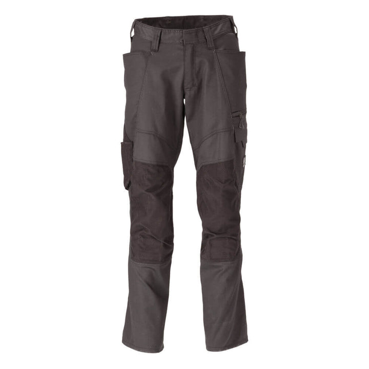 Mascot Stretch Trousers with Kneepad Pockets 20679-439 Front #colour_dark-anthracite-grey