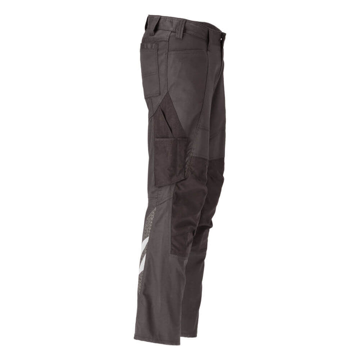 Mascot Stretch Trousers with Kneepad Pockets 20679-439 Left #colour_dark-anthracite-grey