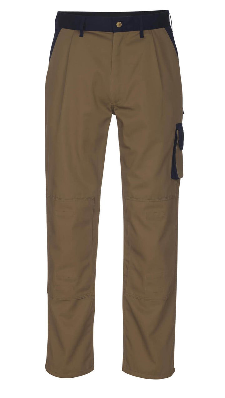 Mascot Torino Work Trousers 00979-430 Front #colour_khaki-navy-blue