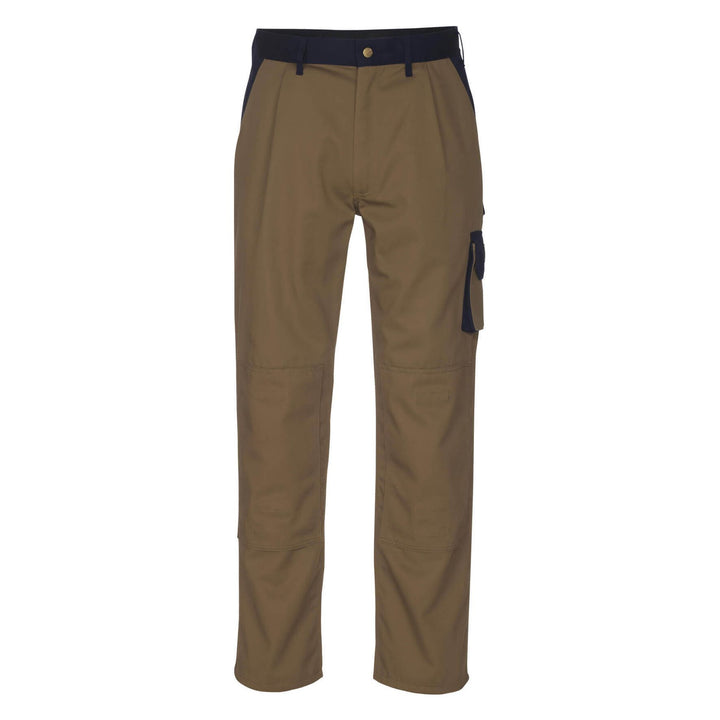 Mascot Torino Work Trousers 00979-430 Front #colour_khaki-navy-blue