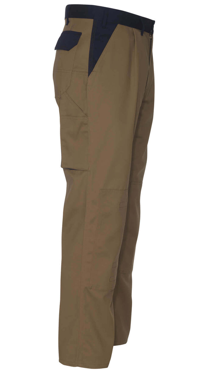 Mascot Torino Work Trousers 00979-430 Left #colour_khaki-navy-blue