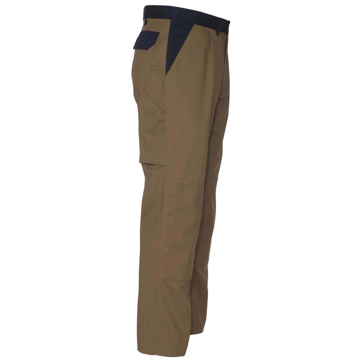 Mascot Torino Work Trousers 00979-430 Front #colour_khaki-navy-blue