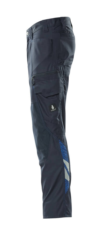 Mascot Trousers Kneepad Pockets 18379-230 Right #colour_dark-navy-blue