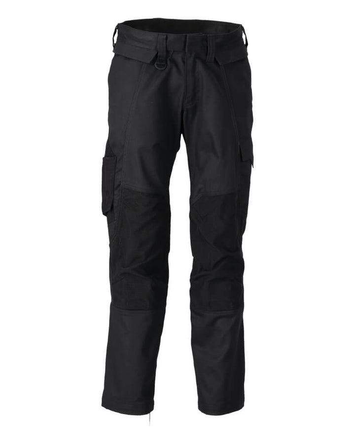 Mascot Trousers with Cordura Kneepad Pockets (Holster Pockets Attachable) 20779-563 Front #colour_black