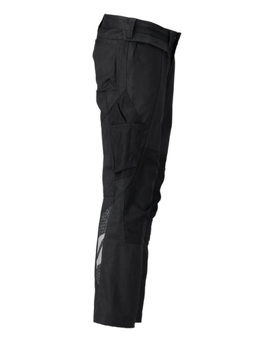 Mascot Trousers with Cordura Kneepad Pockets (Holster Pockets Attachable) 20779-563 Left #colour_black