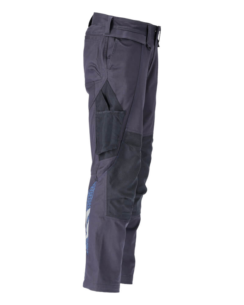 Mascot Trousers with Cordura Kneepad Pockets (Holster Pockets Attachable) 20779-563 Left #colour_dark-navy-blue