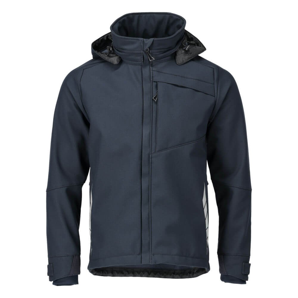 Mascot Wind and Water Repellent Breathable Softshell Jacket 23102-246 Front #colour_dark-navy-blue