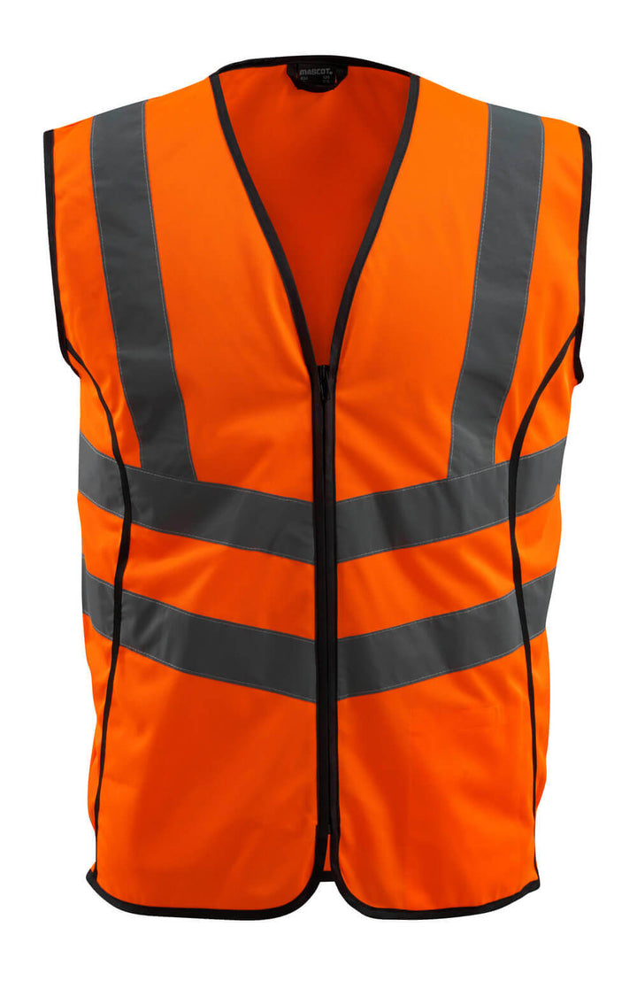 Mascot Wingate Hi-Vis Traffic Vest 50145-977 Front #colour_hi-vis-orange