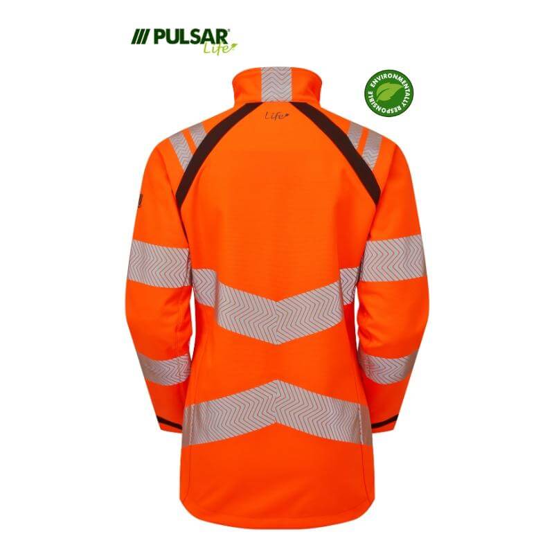 PULSAR Life Hi Vis Softshell Jacket Rail Spec LFE916 Orange 2 #colour_orange