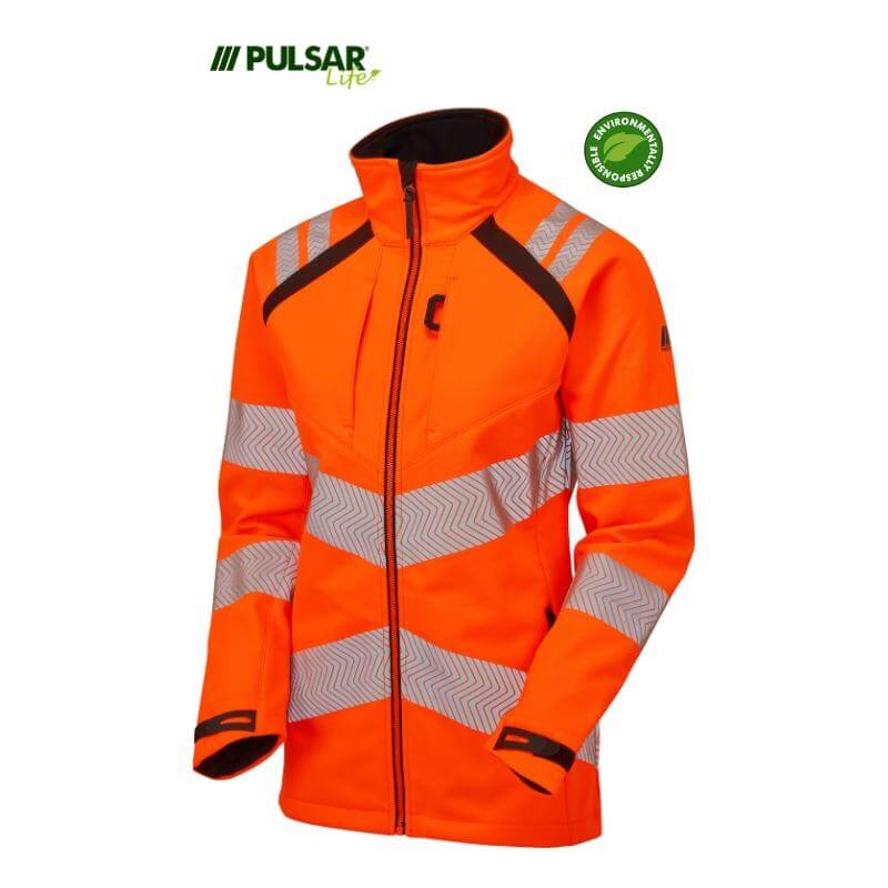 PULSAR Life Hi Vis Softshell Jacket Rail Spec LFE916 Orange 3 #colour_orange