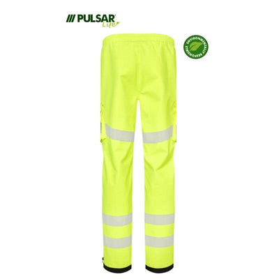 PULSAR Life Hi Vis Waterproof Overtrousers LFE906 Yellow 2 #colour_yellow