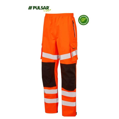 PULSAR Life Hi Vis Waterproof Rail Spec Overtrousers LFE907 Orange 3 #colour_orange