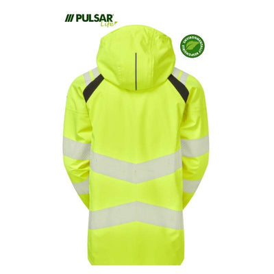 PULSAR Life Hi Vis Waterproof Shell Jacket LFE909 Yellow 2 #colour_yellow