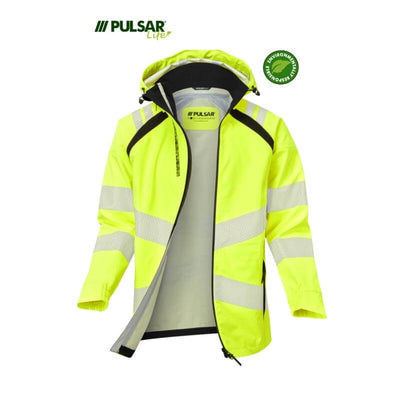 PULSAR Life Hi Vis Waterproof Shell Jacket LFE909 Yellow 4 #colour_yellow