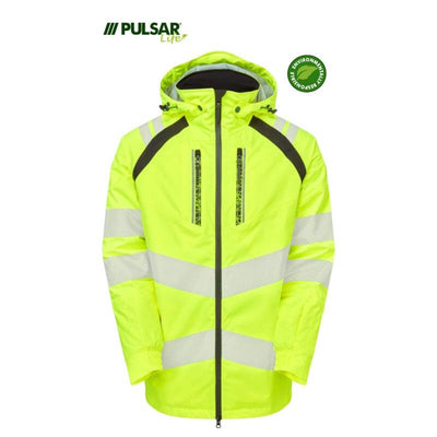 PULSAR Life Insulated Hi Vis Waterproof Parka Jacket LFE918 Yellow 1 #colour_yellow