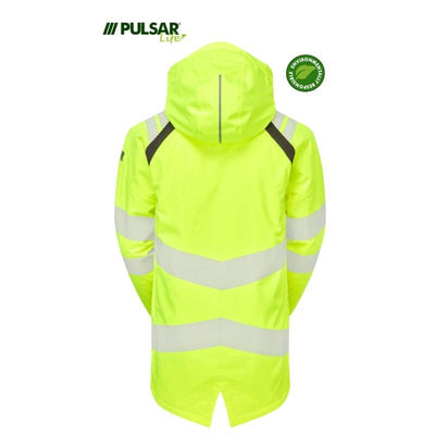 PULSAR Life Insulated Hi Vis Waterproof Parka Jacket LFE918 Yellow 2 #colour_yellow