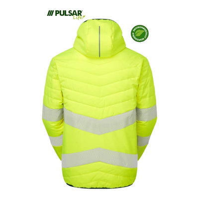 PULSAR Life Ladies Insulsated Reversible Hi Vis Waterproof Puffer Jacket LFE962 Yellow 2 #colour_yellow