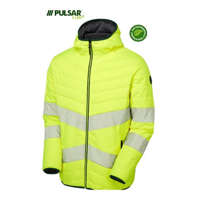 PULSAR Life Ladies Insulsated Reversible Hi Vis Waterproof Puffer Jacket LFE962 Yellow 6 #colour_yellow